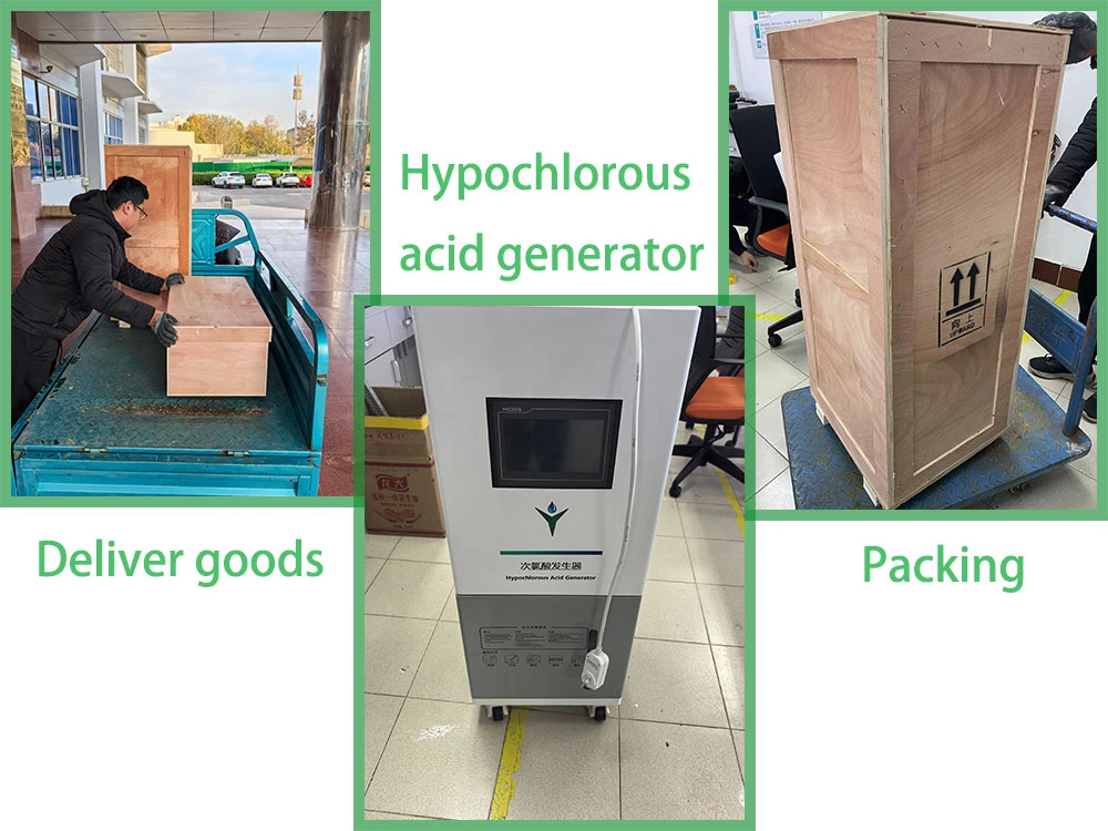 Hypochlorous acid generator shipped