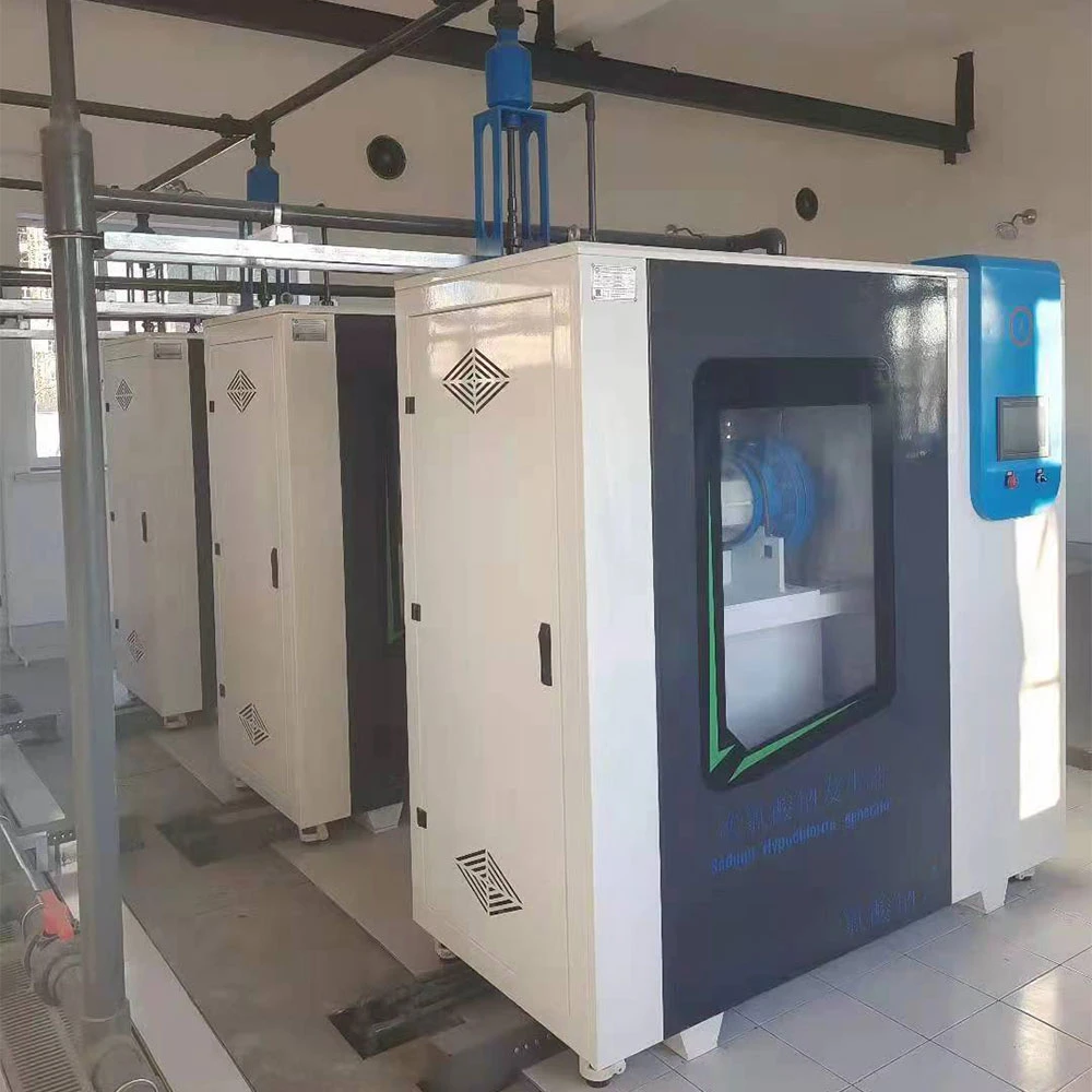 Sodium hypochlorite generators are used for disinfecting cooling water