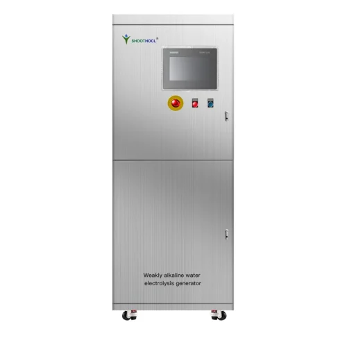 Alternative view of Weakly alkaline ionized water equipment is used for drinking water filling