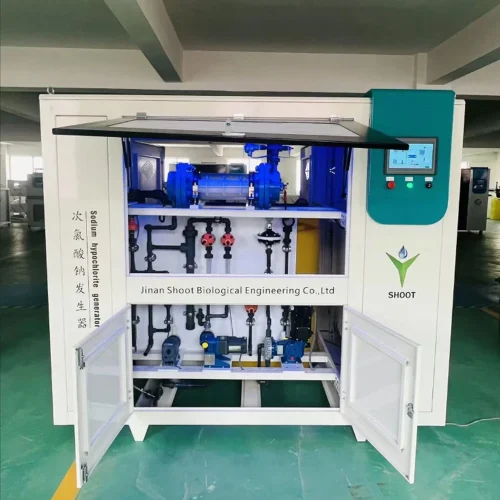 Sodium hypochlorite generator frame