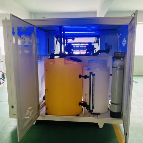 Back of sodium hypochlorite generator