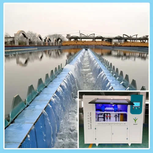 Sodium hypochlorite generator for tap water treatment