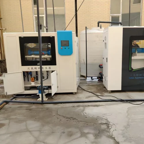 Sodium hypochlorite generator is used on site