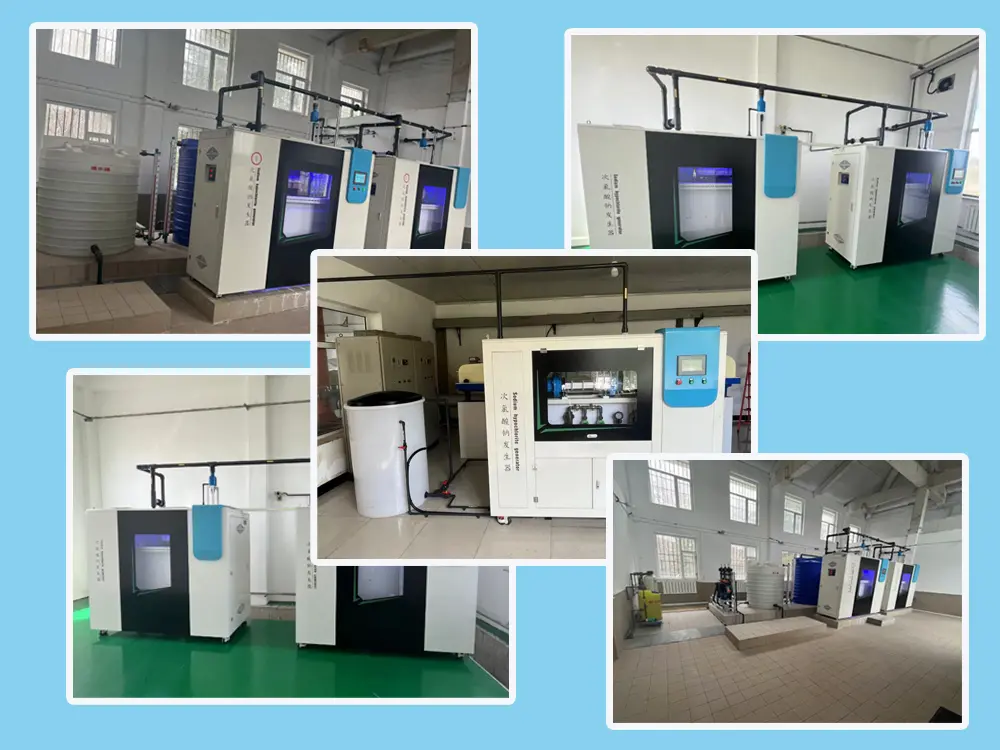 Sodium hypochlorite generator delivery