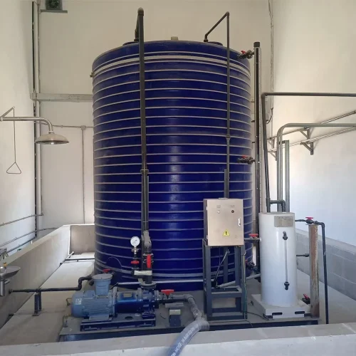 Sodium hypochlorite generator storage