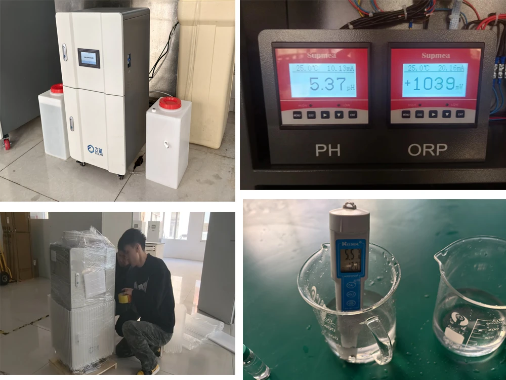 Hypochlorous acid generator for oral dental chair water disinfection