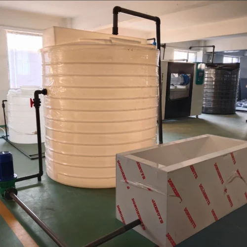 Sodium hypochlorite generator in use at the site