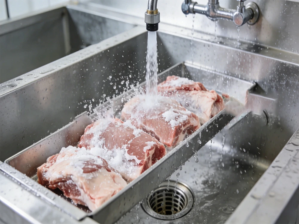 Application of hypochlorous acid generator in frozen meat