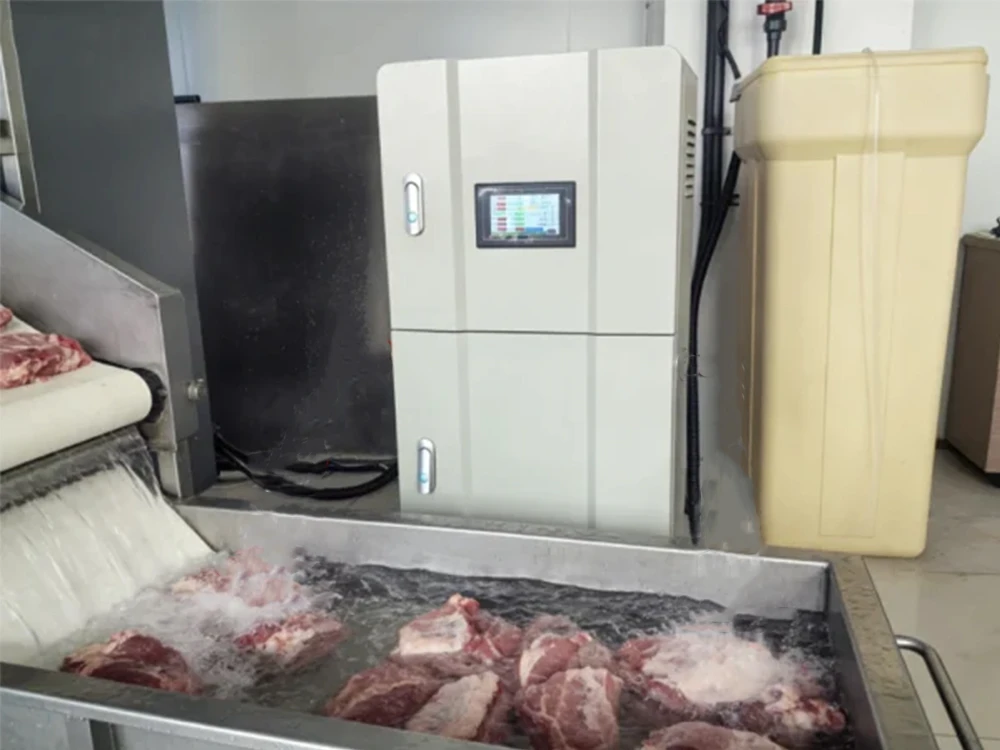 Hypochlorous-acid-is-used-in-meat-processing,-disinfection,-and-food-factories