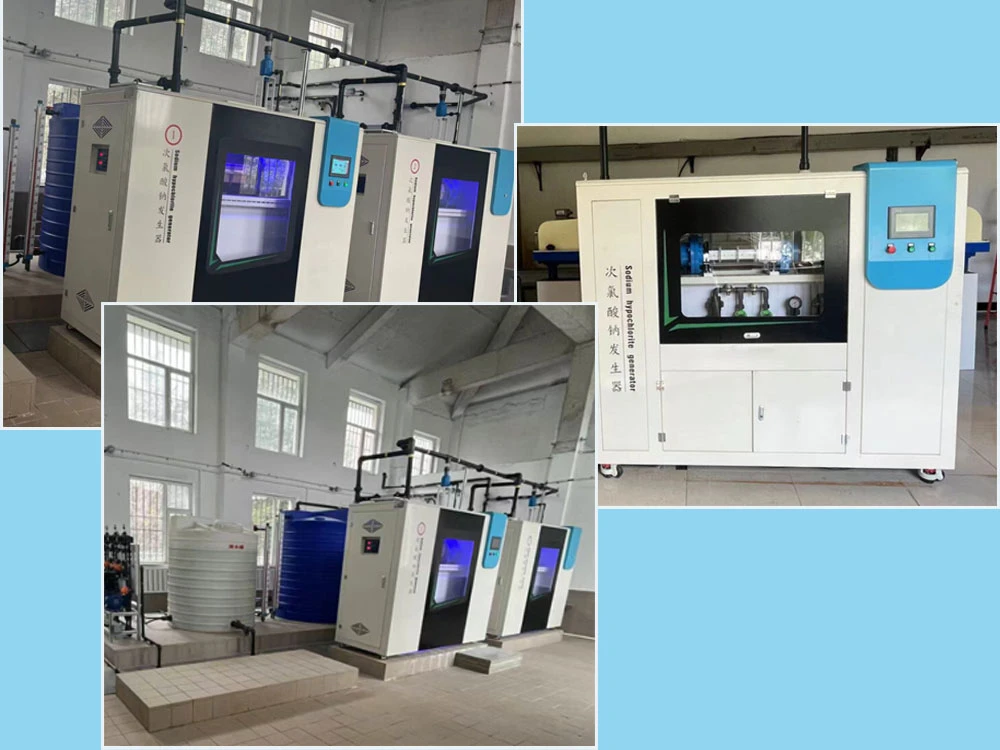 Sodium hypochlorite generator on-site