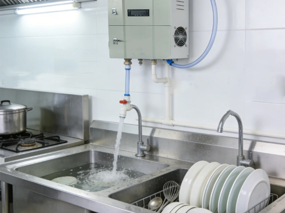 Hypochlorous-acid-generator-for-tableware-cleaning