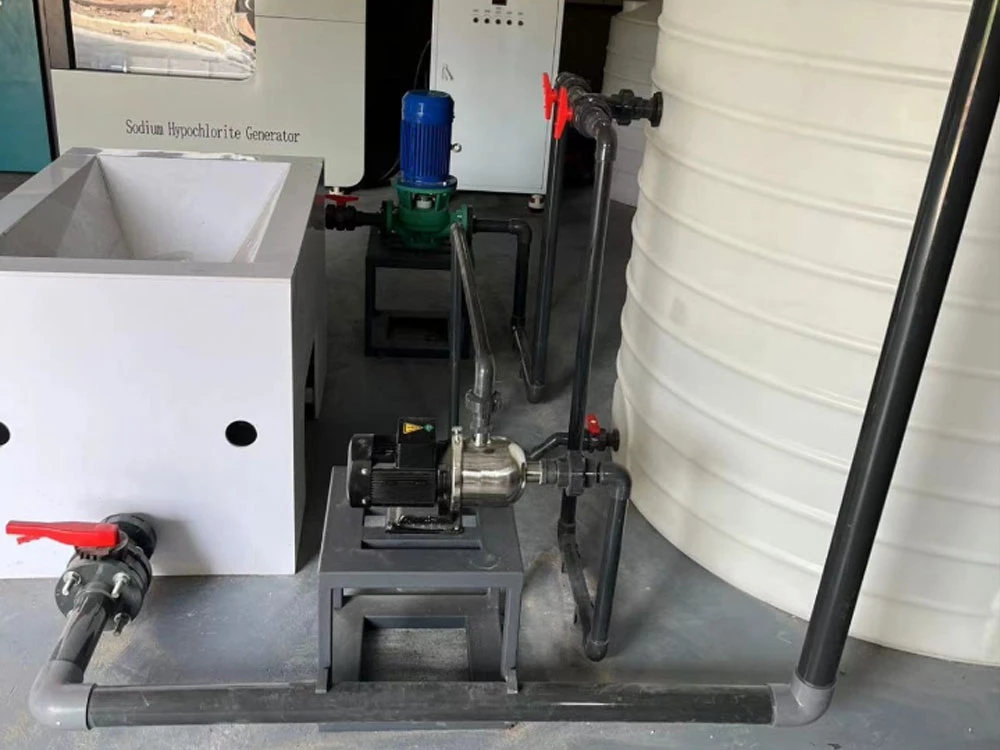 Sodium hypochlorite generator on-site