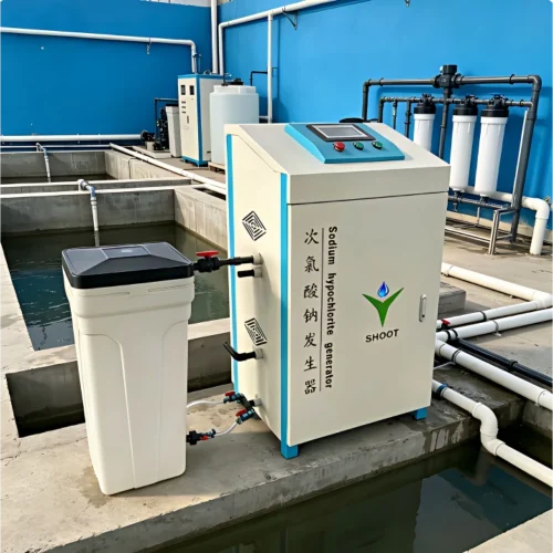 Sodium hypochlorite generator on site