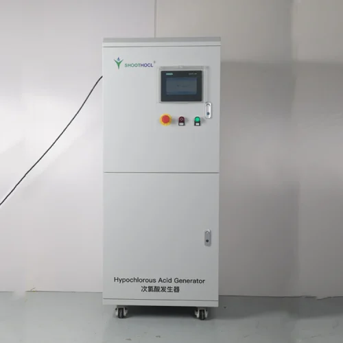 Hypochlorous acid generator for food cleaning processing, disinfection
