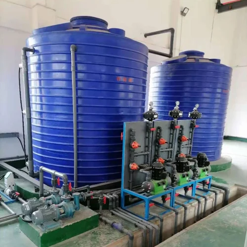 Sodium hypochlorite addition