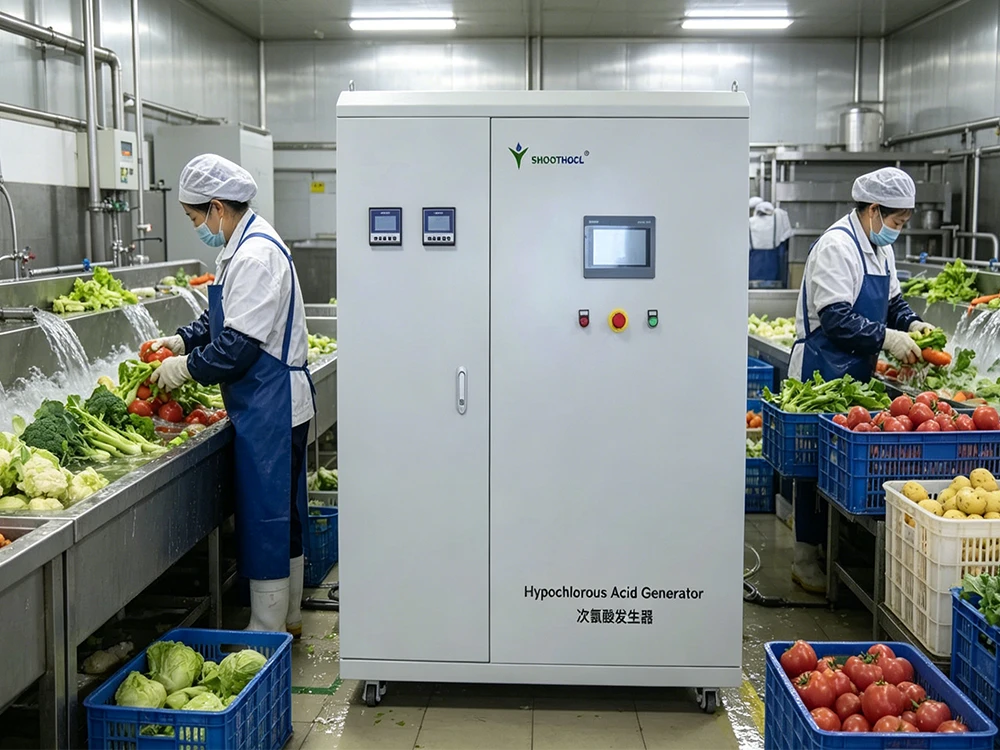 Application-of-hypochlorous-acid-generator-in-food-factory