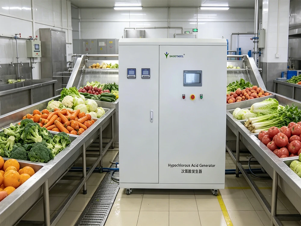 Hypochlorous-acid-generator-for-fruit-and-vegetable-cleaning-and-preservation