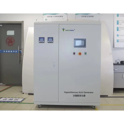 Hypochlorous acid generator production