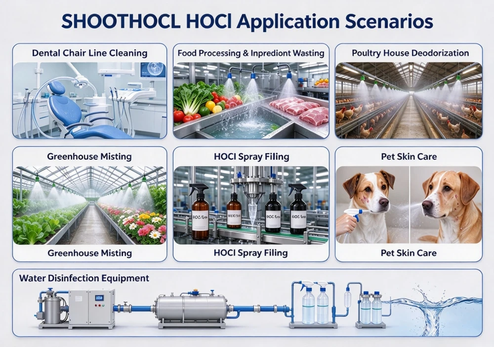 Hocl Generator Applicable Fields